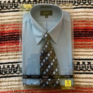 Haggar Mervyn’s Shirt & Tie Set M/15-15.5 (32-33)